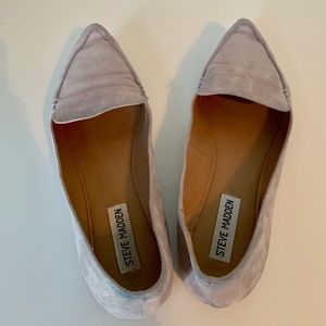 Steve Madden grey suede leather loafer flats